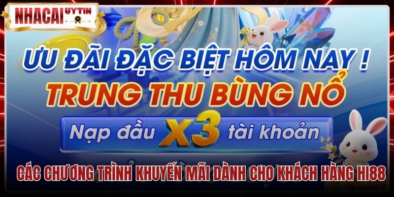 Gói ưu đãi nạp đầu cùng tỷ lệ hoàn trả Hi88