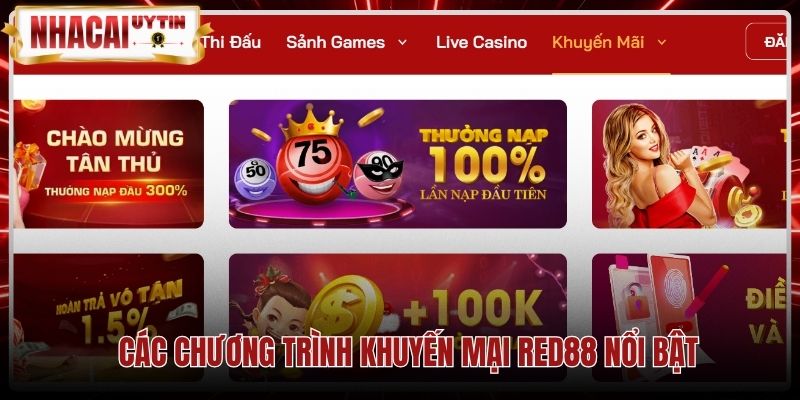 Gói red88 khuyến mại nổi bật cùng tỷ lệ thưởng hấp dẫn