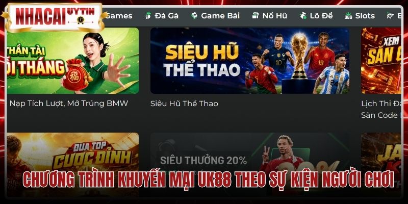 Gói UK88 khuyến mại sự kiện và quà tặng điểm danh VIP