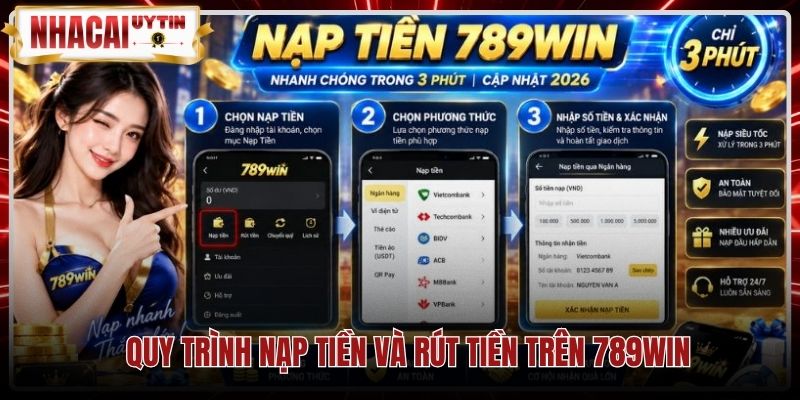 Phương thức nạp rút tiền an toàn và nhanh chóng tại 789Win