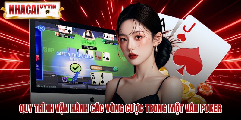 Trình tự bốn vòng cược cùng các bước đặt tiền poker