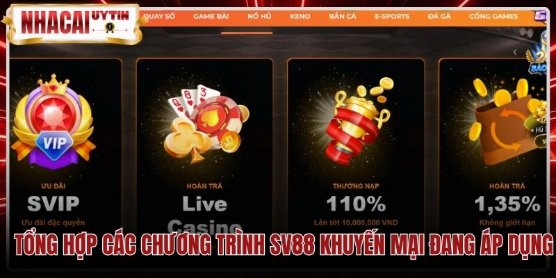 Bảng tổng hợp sv88 khuyến mại và điều kiện áp dụng
